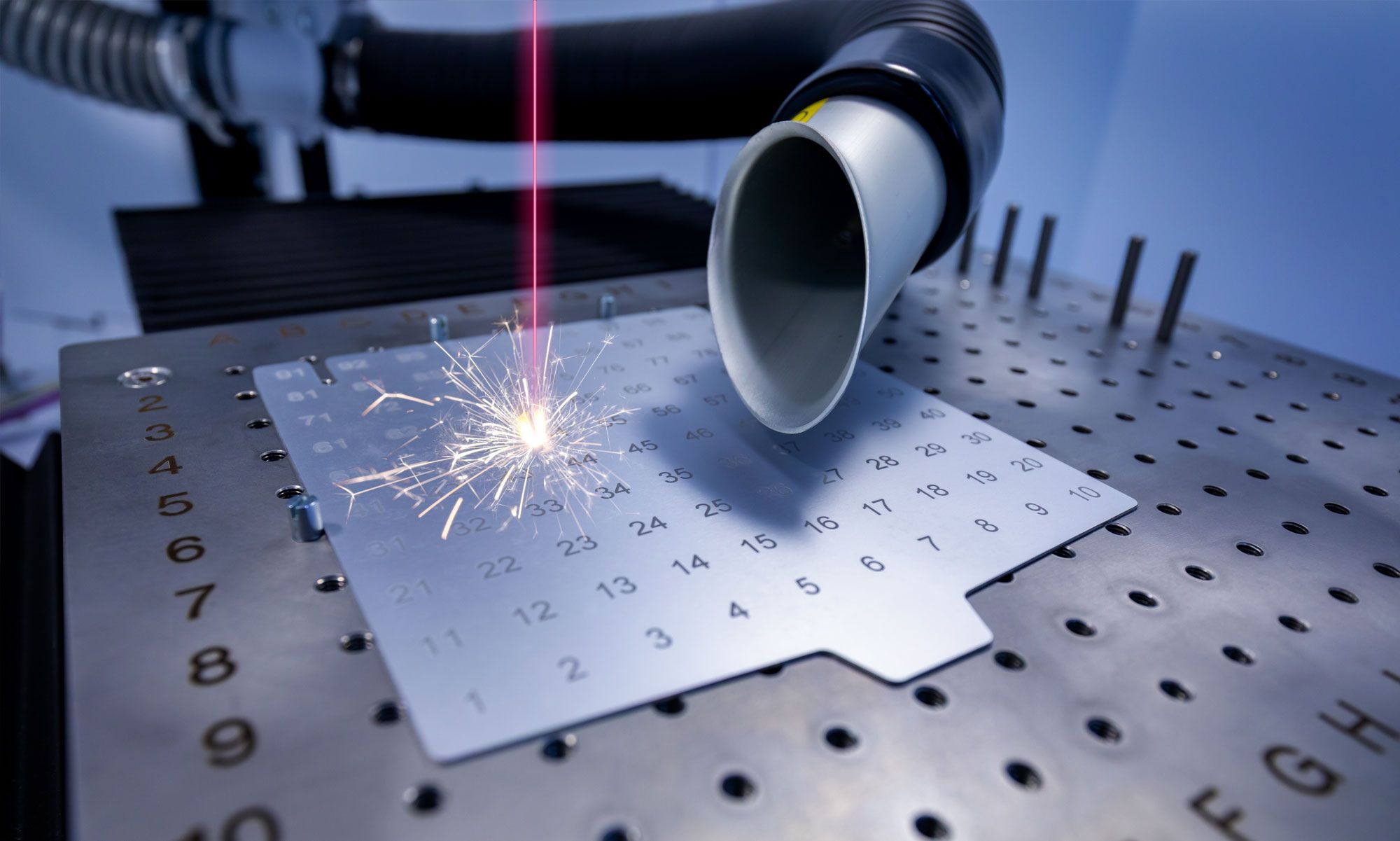 Laserbeschriftung von Metallteilen